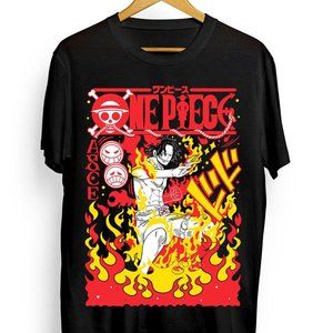 Ace One Piece T-shirt Luffy T-Shirt Manga Anime Ace Tshirt Graphic Tee All Size